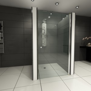 Veredelte Glastüren für Duschen